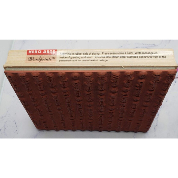 Hero Arts Wordprints Celebrate Large Background Wood Mounted Rubber Stamp - Picture 5 of 7